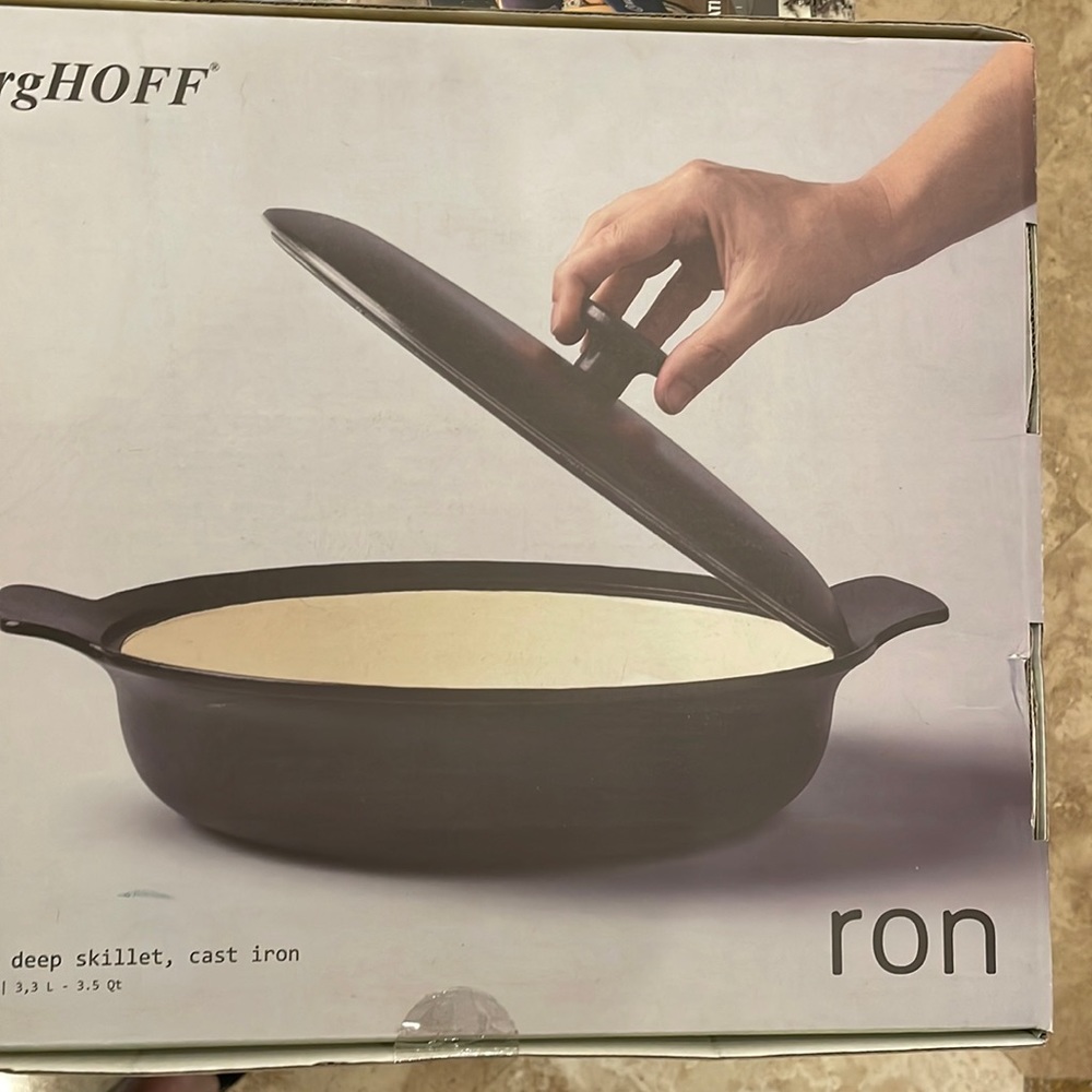 Berghoff cast iron covered skillet